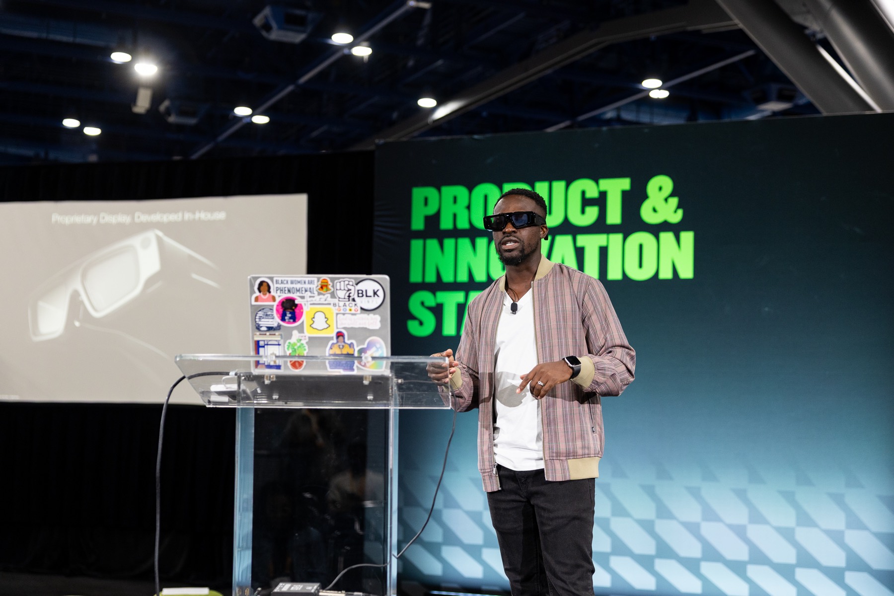 Speaker on stage at AfroTech Conference in Houston